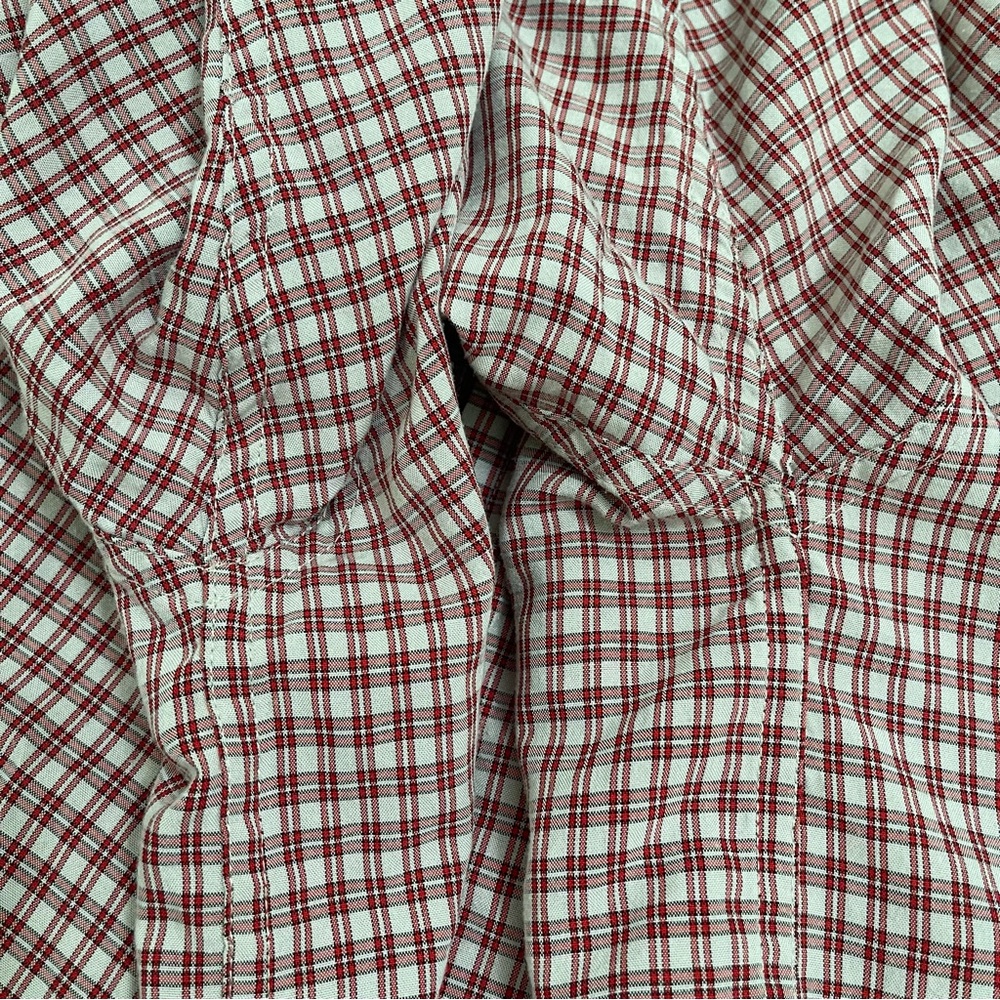 The North Face Men's Burgundy Checkered Modal Blend Large Shirt - Picture 7 of 12